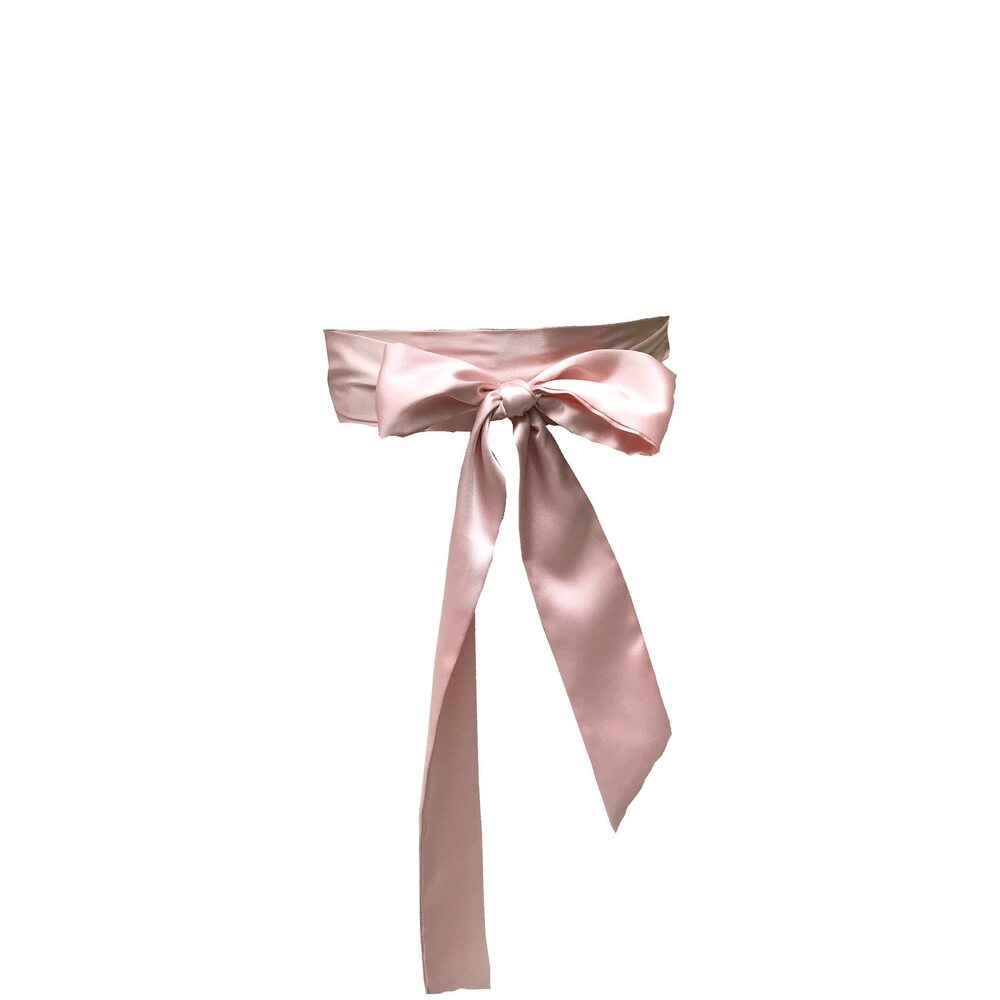 4382 Satin Sash Belt For Bridal Wedding Bridesmaid Dress 2'' Wide Double